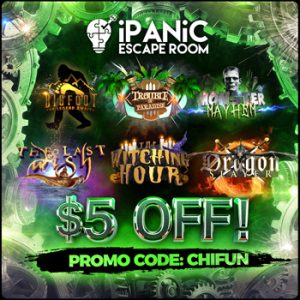iPanic escape room promo code discount tickets